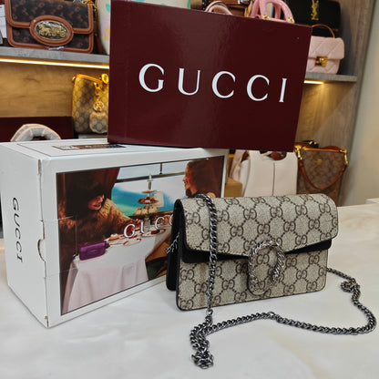 GG Diana Crossbody Bag (Double Box Packaging) - Black Trim