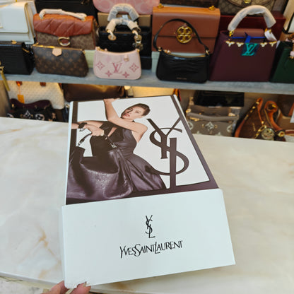 YSL College Medium Matelassé V-Flap Crossbody Bag - Black (Ultra Premium Double Box)