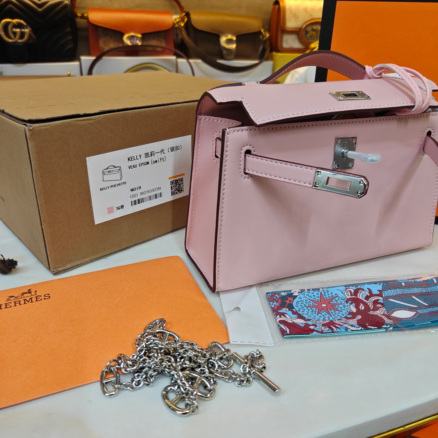 HRMS Mini Kelly- Pink (Ultra Premium Double Box)