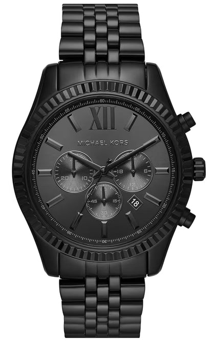 M K Lexington Chronograph Stainless Steel Watch, Blackout, Dress Watch