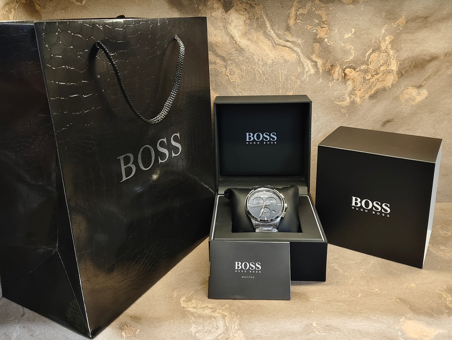 B.S Pioneer Chronograph Blue Round Dial Mens Watch