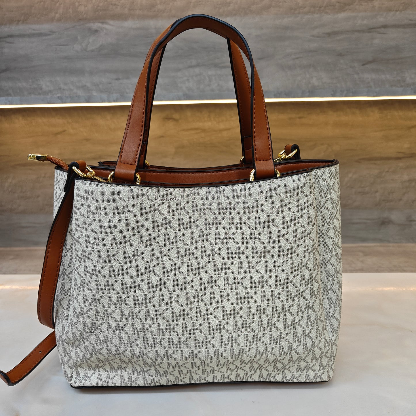 MK45 - Satchel Bag (Tan White)