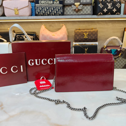 GG90 Diana Crossbody Double Box Packaging - Glossy Wine Colour