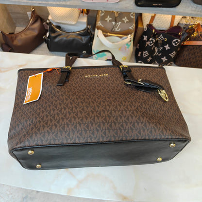 MK86 3 Partition Tote Bag - Coffee Colour