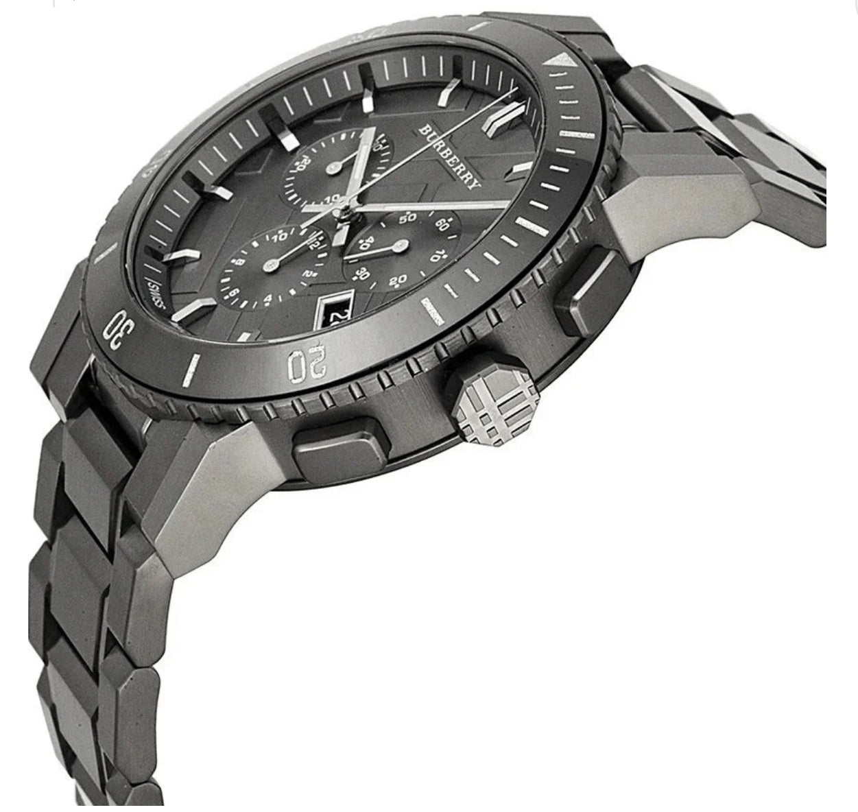 Brbry Men’s Watch Stainless Steel Grey Strap With Grey Dial