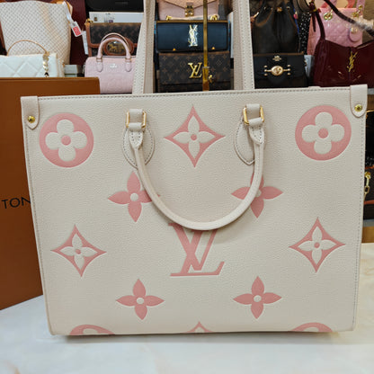 LVB 41cm OTG Large Tote Bag - Cream Pink (Double Box Ultra Premium)