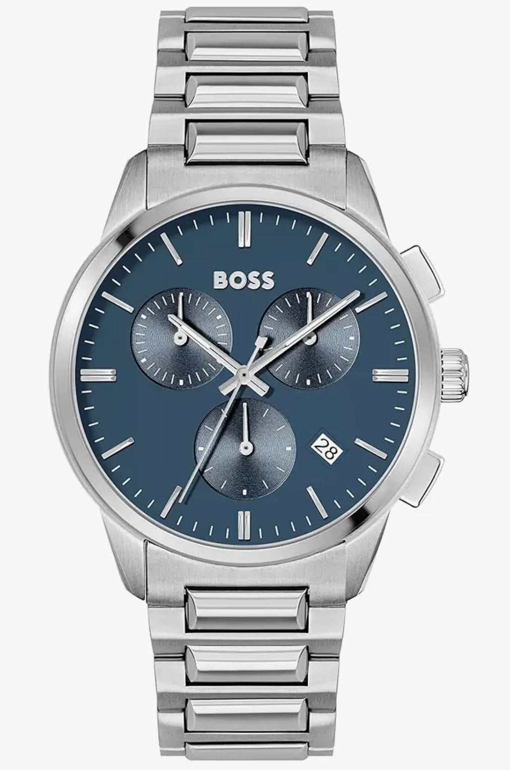 B.S Pioneer Chronograph Blue Round Dial Mens Watch