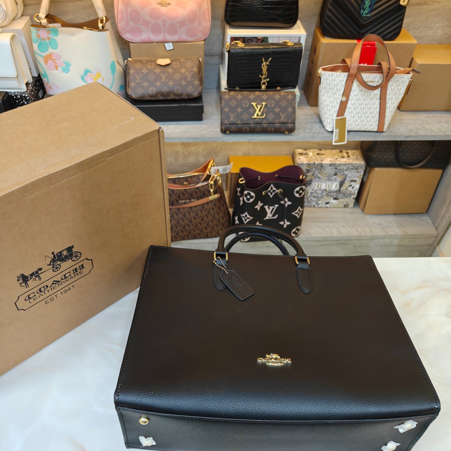 CH Maggie Tote Bag - Ultra Premium with Box (All Black)