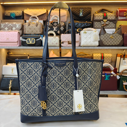 TB Perry T Monogram Triple Compartment - Blue