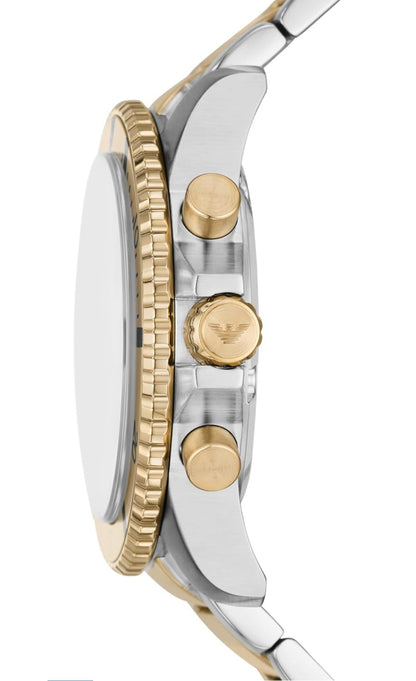 E AStainless Steel Analog Beige Dial Men's Watch, Band Color-Multicolor