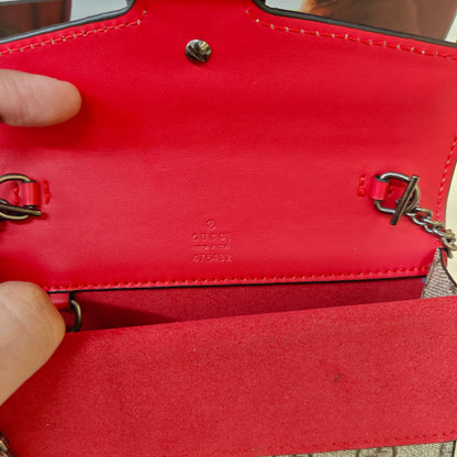 GG Diana Crossbody Bag (Double Box Packaging) - Red Trim