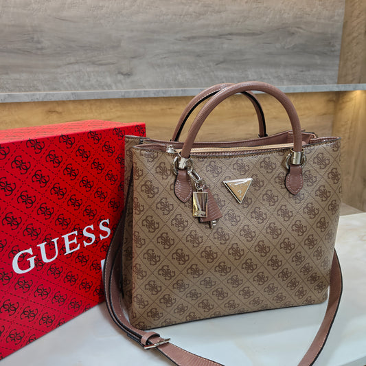 GUESS72 Satchel Bag - Designer Beige