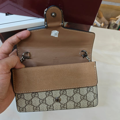 GG Diana Crossbody Bag (Double Box Packaging) - Beige Trim