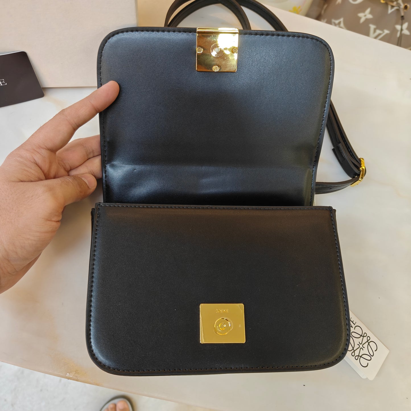 LW Goya Silk Handbag - Black (Ultra Premium)