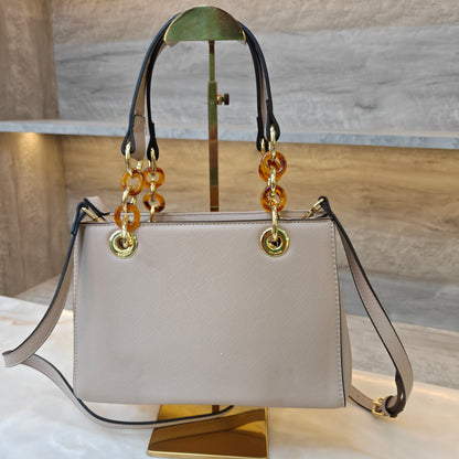 CH44 - Satchel Bag (Beige Colour)