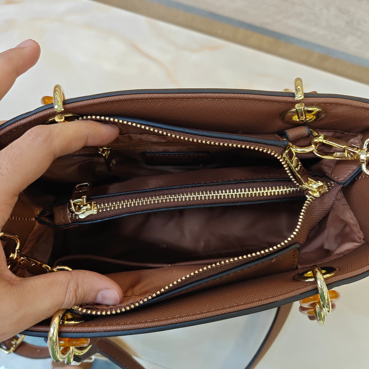 CH44 - Satchel Bag (Brown Colour)