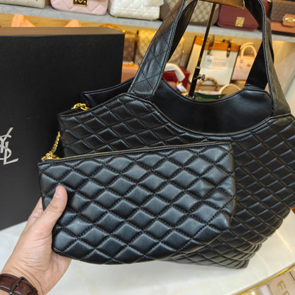 YSL Maxi Shopping Bag (Black) (Without Box)