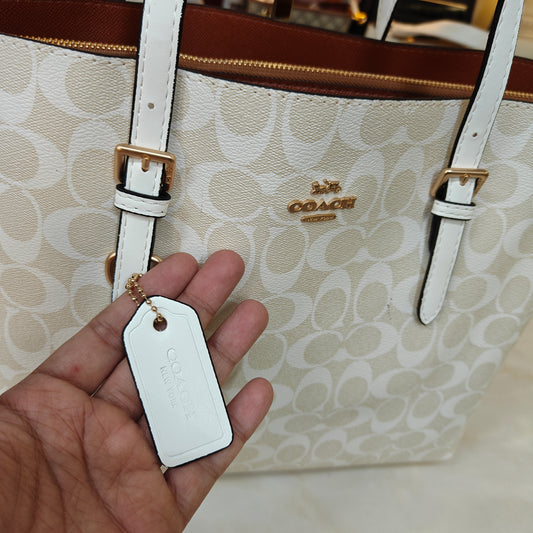 CH Mollie 3 Partition Tote Bag - White