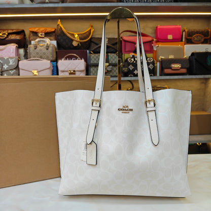 CH Willow Tote Bag Ultra Premium with Box - White Monogram