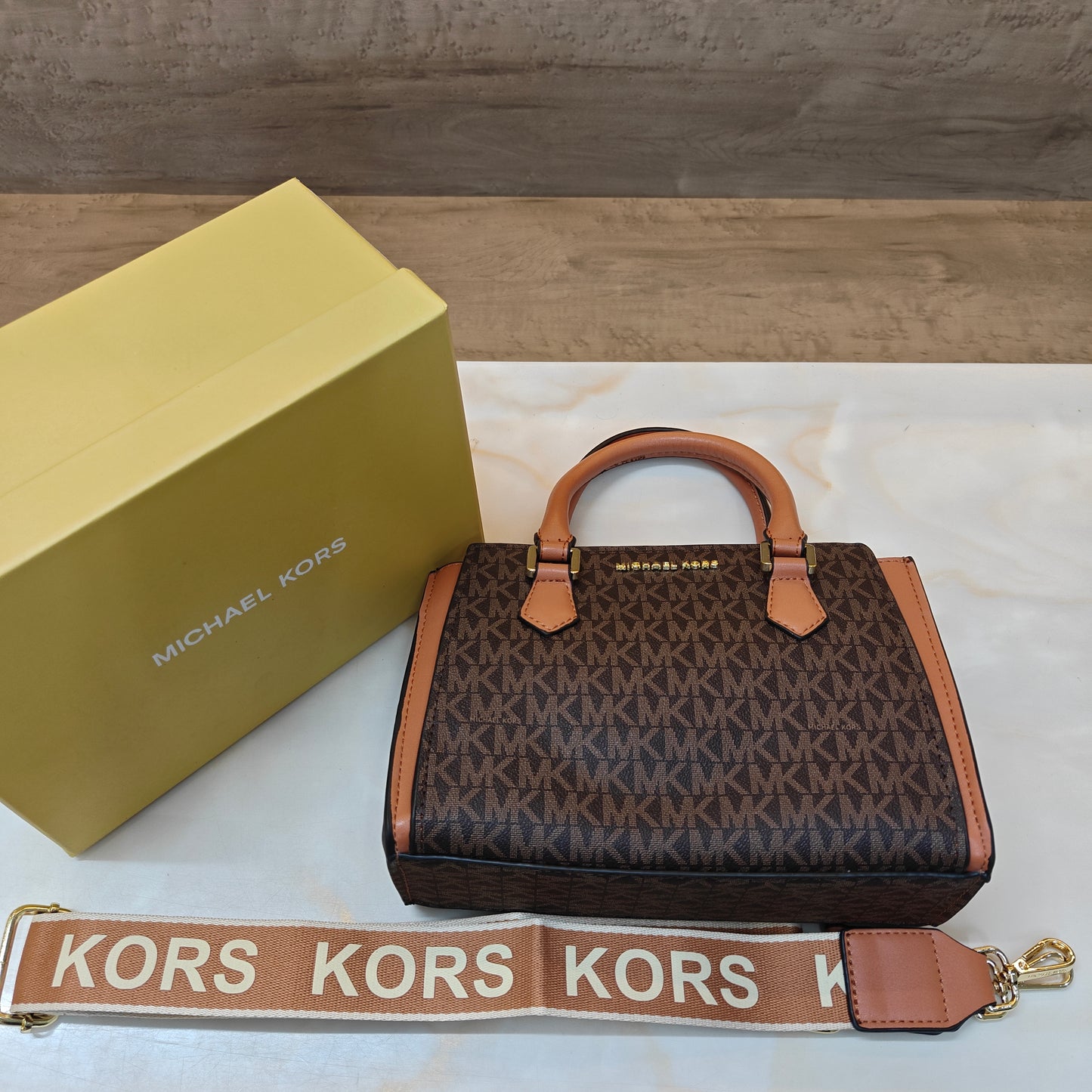 MK Satchel - Coffee Tan