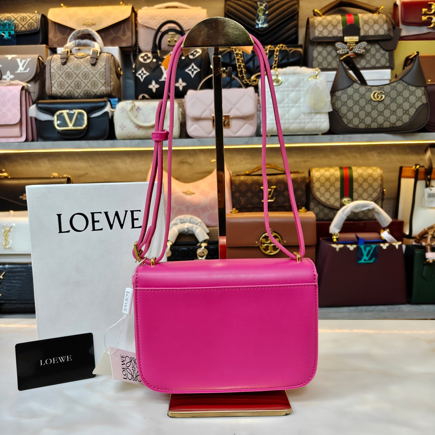 LW Goya Silk Handbag - Hot Pink (Ultra Premium)